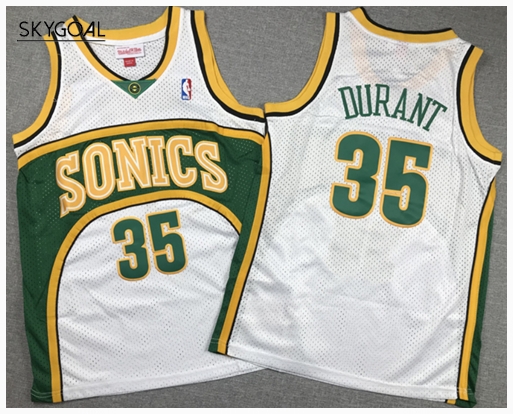 Kevin Durant Seattle Supersonics Retro White - Enfants