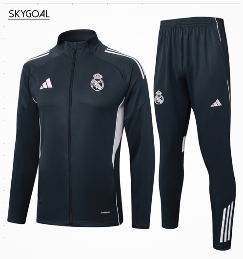 Survetement Real Madrid 2025/26- Dark Gray Ii Cremallera Larga