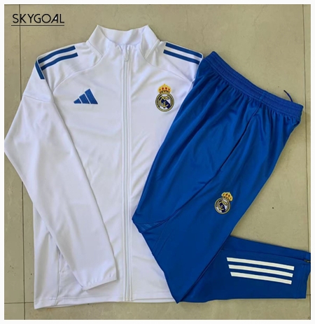 Survetement Real Madrid 2025/26- White Ii Cremallera Larga
