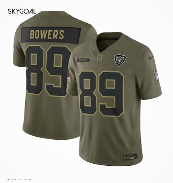 Brock Bowers Las Vegas Raiders Nike 2025 Salute To Service Limited Jersey - Olive