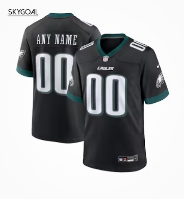 Philadelphia Eagles Nike Alternate Custom Game Jersey - Black
