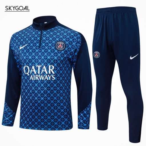 Survetement Psg 2025/26 Blue Half Zipper