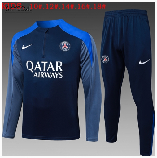 Survetement Psg 2025/26 Bule Ii Half Zipper - Enfants