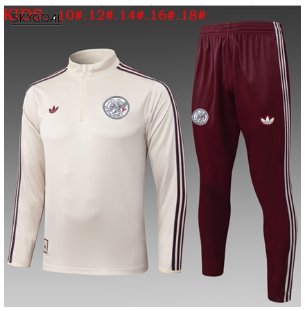 Survetement Ajax 2025/26 Yellow- Half Zip - Enfants