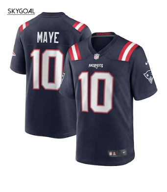 Drake Maye New England Patriots Nike Jersey - Navy