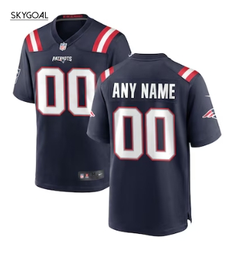 Nike New England Patriots Custom Game Jersey - Navy