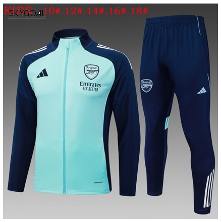 Survetement Arsenal 2025/26light Green Long Zipper - Enfants