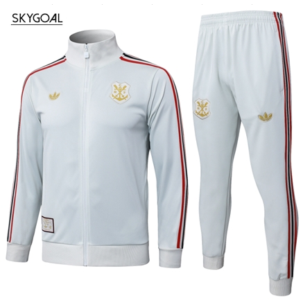 Survetement Flamengo 2025/26 - Light Gray Long Zipper
