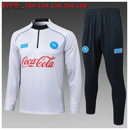 Survetement Napoli 2025/26 White Ii - Enfants