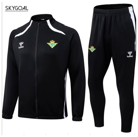 Survetement Real Betis 2025/26 Black Long Zipper