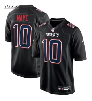 Drake Maye New England Patriots Nike Jersey - Black