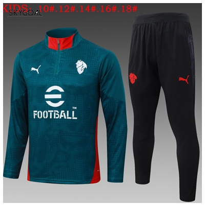 Survetement Ac Milan 2025/26 Dark Green - Enfants