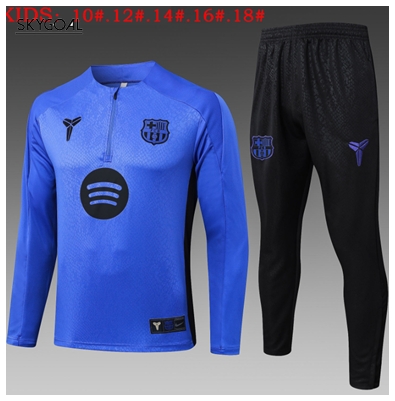 Survetement Fc Barcelona 2025/26 Bule Half Zipper - Enfants
