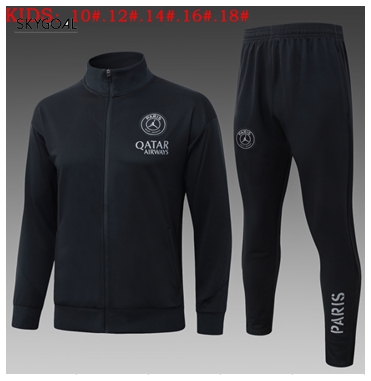 Survetement Psg 2025/26 Black Long Zipper - Enfants