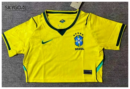 Brésil Domicile 2026 - Cropped Mujer