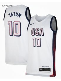 Jayson Tatum Usa 2024 White Jjoo París