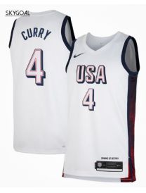 Stephen Curry Usa 2024 White Jjoo París