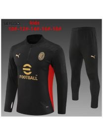 Survetement Ac Milan 2024/25 Black - Enfants