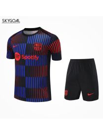 Kit Entrenamiento Fc Barcelona 2025/26 Negro Con Azul Rojo