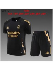 Kit Entrenamiento Real Madrid 2024/25 Negro Con Oro-enfants