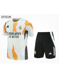 Kit Entrenamiento Real Madrid 2025/26 Azul Claro Con Amarillo