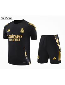 Kit Entrenamiento Real Madrid 2025/26 Negro Con Oro