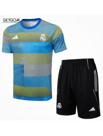 Kit Entrenamiento Real Madrid 2025/26-rayas Azules Y Verdes