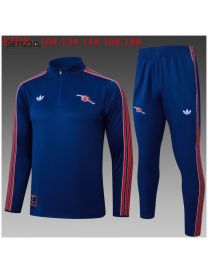 Survetement Arsenal 2025/26retro Bule Half Zipper - Enfants