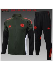 Survetement Bayern Munich 2025/26 Dark Green Long Zipper - Enfants
