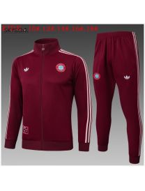 Survetement Bayern Munich 2025/26 Dark Red Long Zipper - Enfants