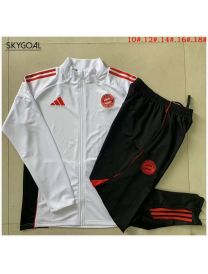 Survetement Bayern Munich 2025/26 White Long Zipper - Enfants