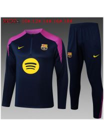 Survetement Fc Barcelona 2025/26 Dark Bule With Purple - Enfants