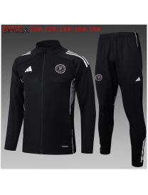 Survetement Inter Miami 2025/26 Black Long Zipper - Enfants