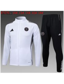 Survetement Inter Miami 2025/26 White Long Zipper - Enfants