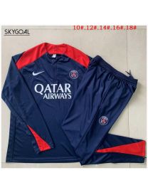 Survetement Psg 2025/26 Bule Half Zipper - Enfants