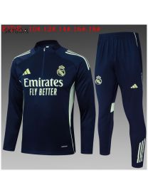 Survetement Real Madrid 2025/26 Dark Bule Half Zipper - Enfants