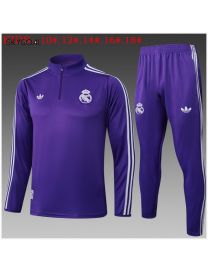 Survetement Real Madrid 2025/26 Purple Half Zipper - Enfants