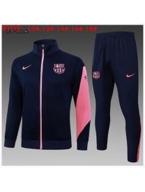 Survetement Fc Barcelona 2025/26 Dark Bule Long Zipper - Enfants