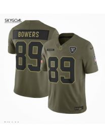 Brock Bowers Las Vegas Raiders Nike 2025 Salute To Service Limited Jersey - Olive