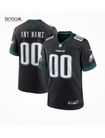 Philadelphia Eagles Nike Alternate Custom Game Jersey - Black