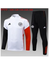 Survetement Ajax 2025/26 White- Half Zip - Enfants