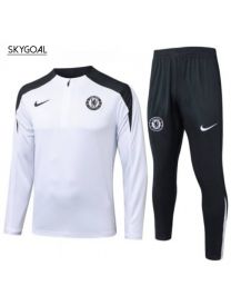 Survetement Chelsea 2025/26 White Half Zip