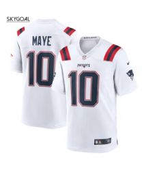 Drake Maye New England Patriots Nike Jersey - White