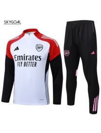 Survetement Arsenal 2025/26-white Half Zipper