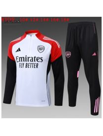 Survetement Arsenal 2025/26white Half Zipper - Enfants