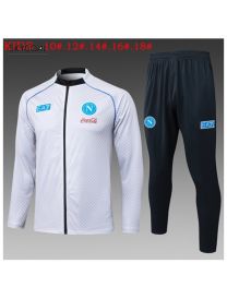 Survetement Napoli 2025/26 White Ii Long Zipper - Enfants