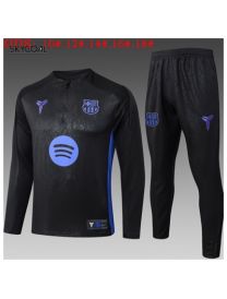 Survetement Fc Barcelona 2025/26 Black Ii Half Zipper - Enfants