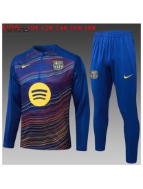 Survetement Fc Barcelona 2025/26 Navy Half Zipper - Enfants