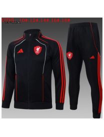 Survetement Liverpool 2025/26 Black Long Zipper - Enfants