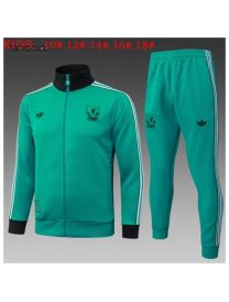 Survetement Liverpool 2025/26 Green Long Zipper - Enfants